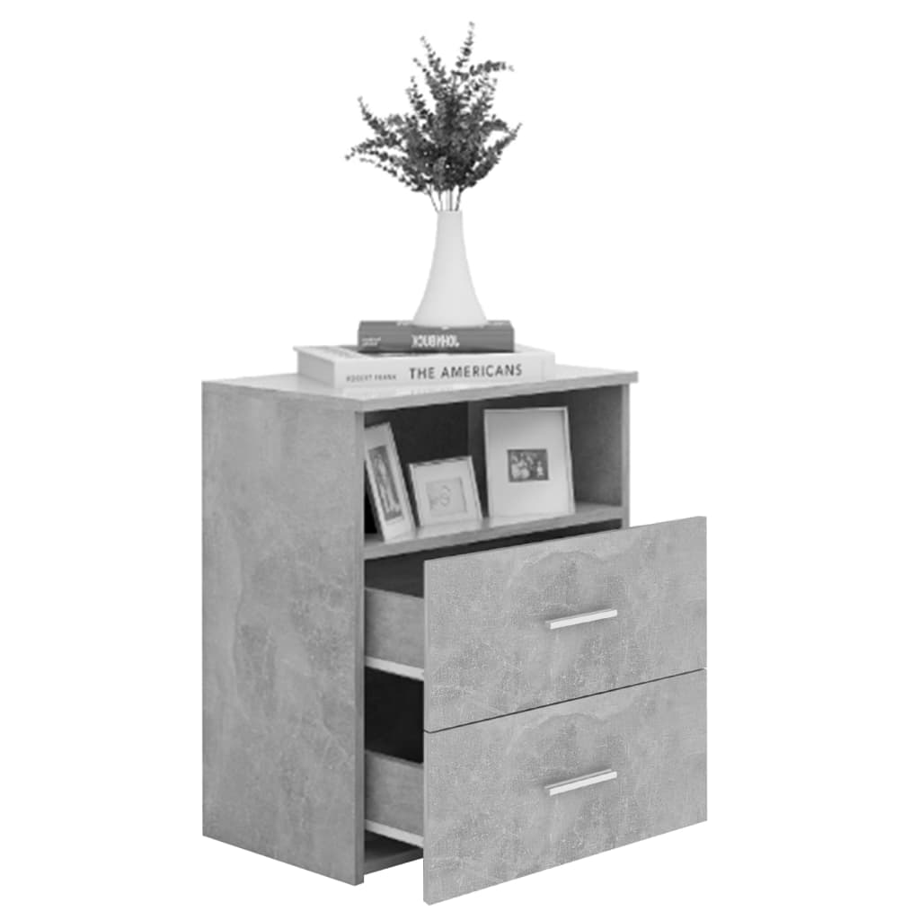 Bedside tables 2 pcs. Concrete grey 50x32x60cm