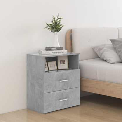 Bedside tables 2 pcs. Concrete grey 50x32x60cm