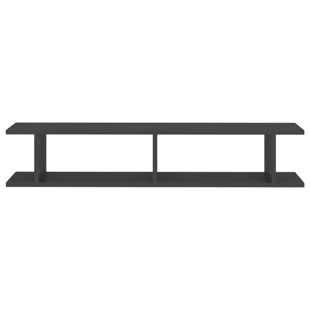 Zidne police 2 kom sive 105x18x20 cm drvo materijal