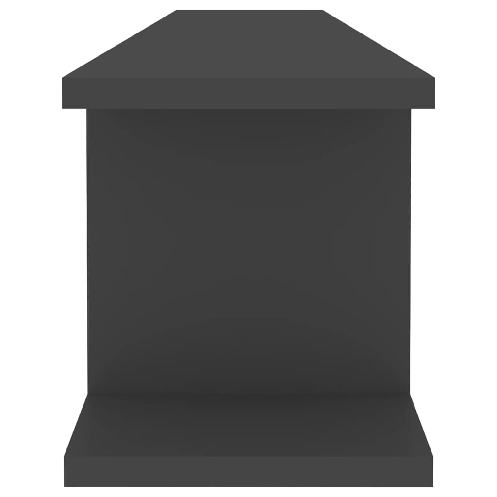 Zidne police 2 kom sive 105x18x20 cm drvo materijal