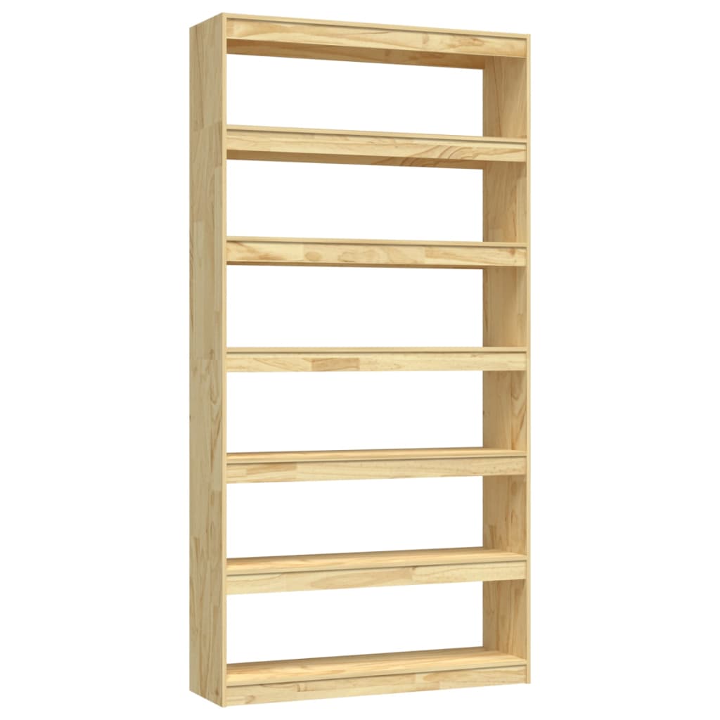 Bookcase/room divider 100x30x200 cm solid pine wood