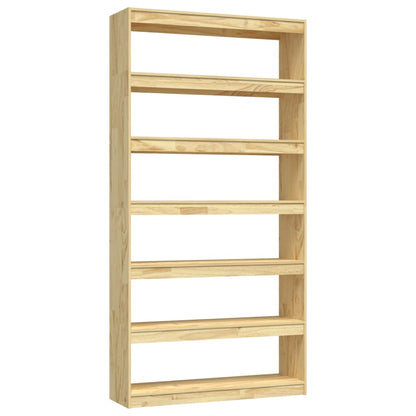 Bookcase/room divider 100x30x200 cm solid pine wood