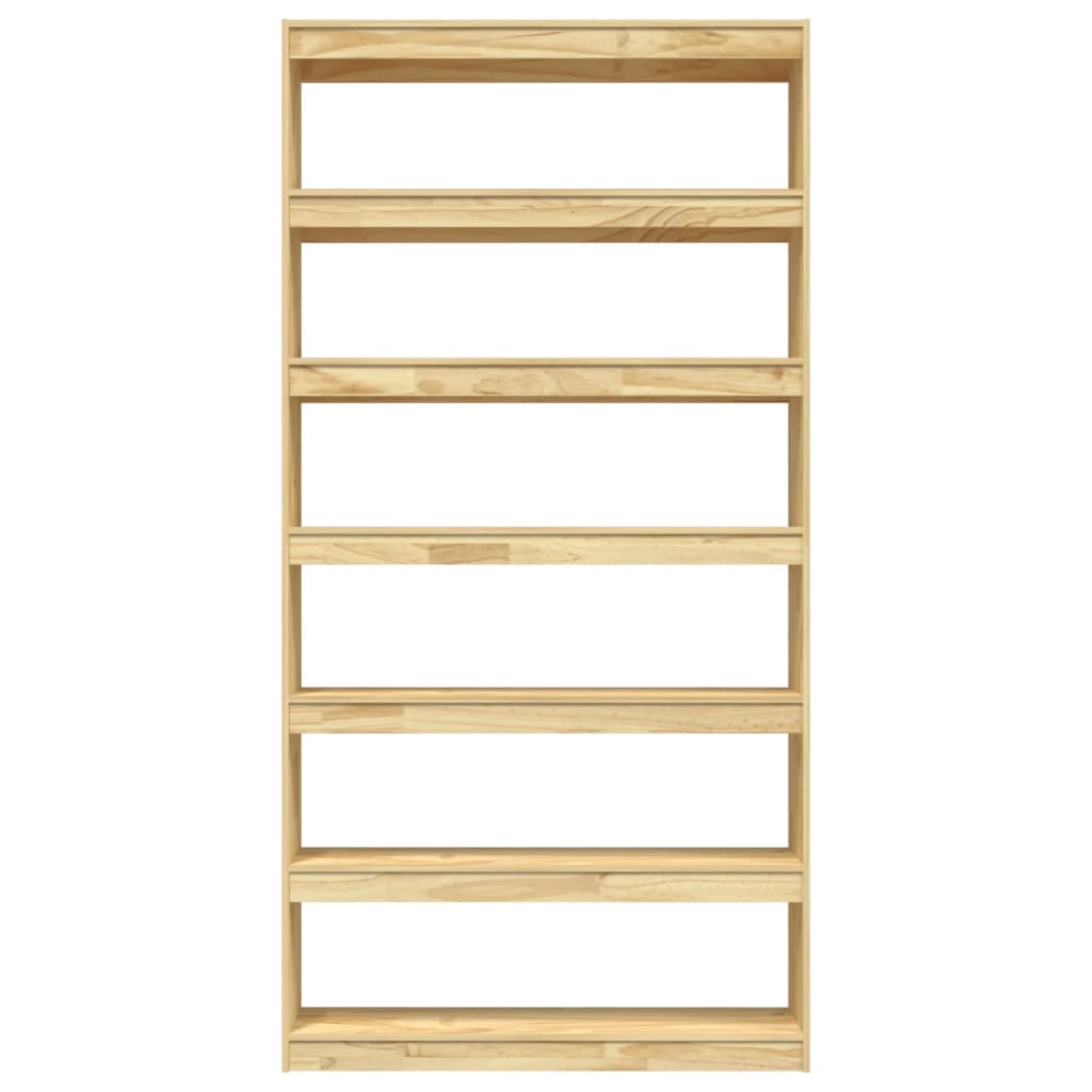 Bookcase/room divider 100x30x200 cm solid pine wood