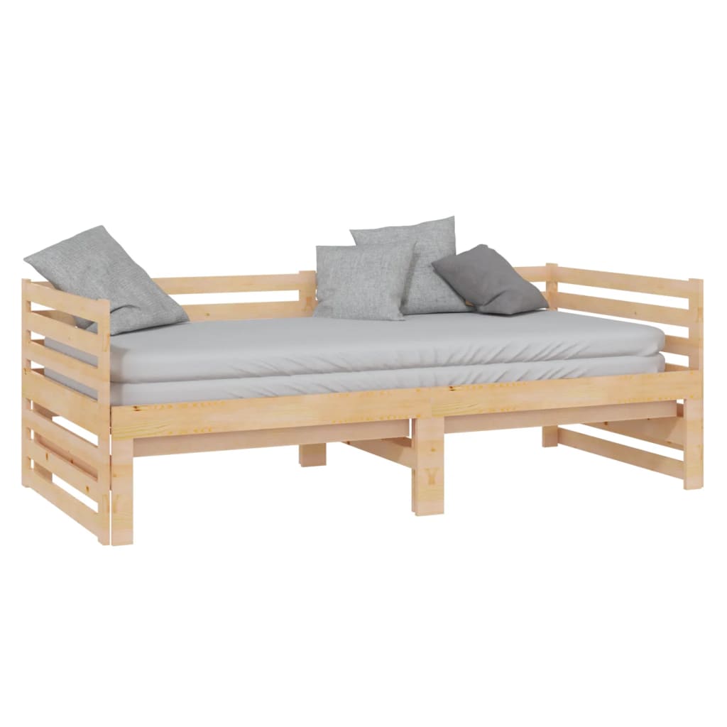 Daybed extendable solid pine 2x(90x200) cm