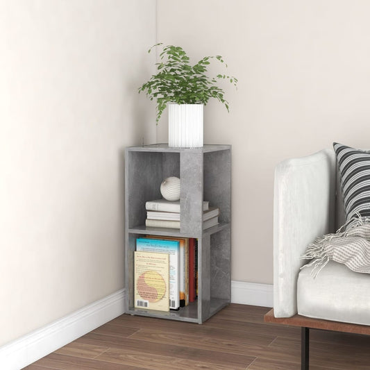 Corner shelf concrete grey 33x33x67 cm wood material