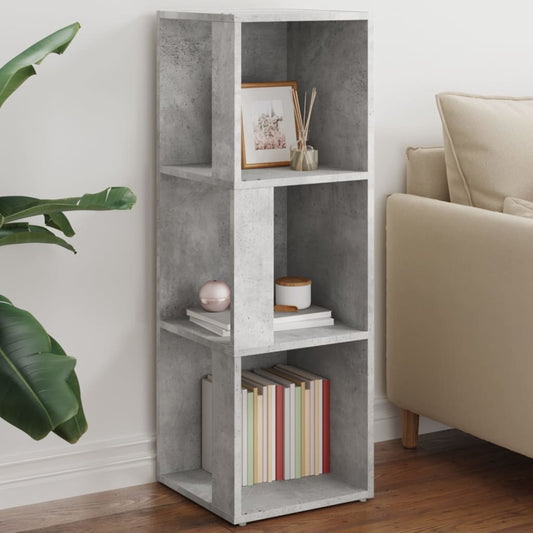 Corner shelf concrete grey 33x33x100 cm wood material