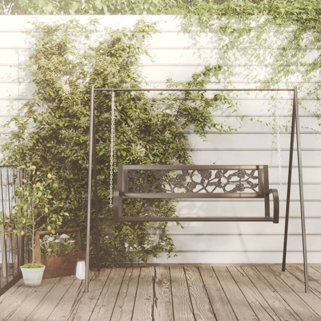 Hollywood swing 125 cm steel and plastic black