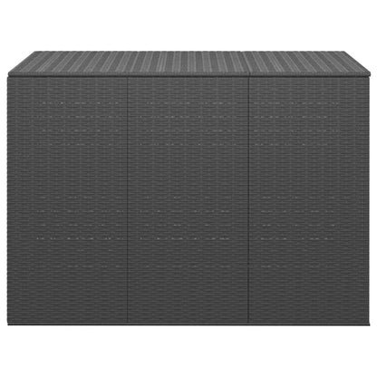Garten-Kissenbox PE Rattan 145x100x103 cm Schwarz