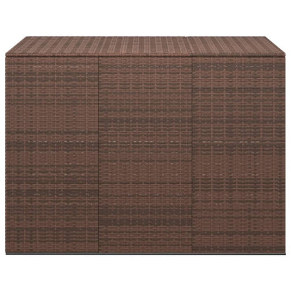 Garten-Kissenbox PE Rattan 145x100x103 cm Braun