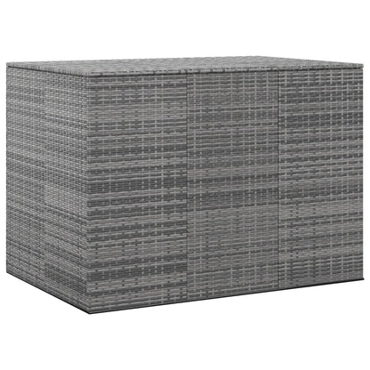 Garden cushion box PE rattan 145x100x103 cm grey