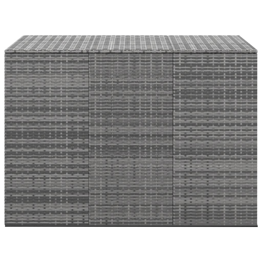 Garden cushion box PE rattan 145x100x103 cm grey