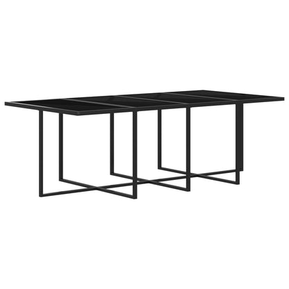 9-tlg. Garten-Essgruppe mit Kissen Poly Rattan Grau