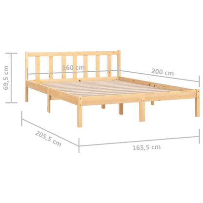 Solid pinewood bed 160x200 cm