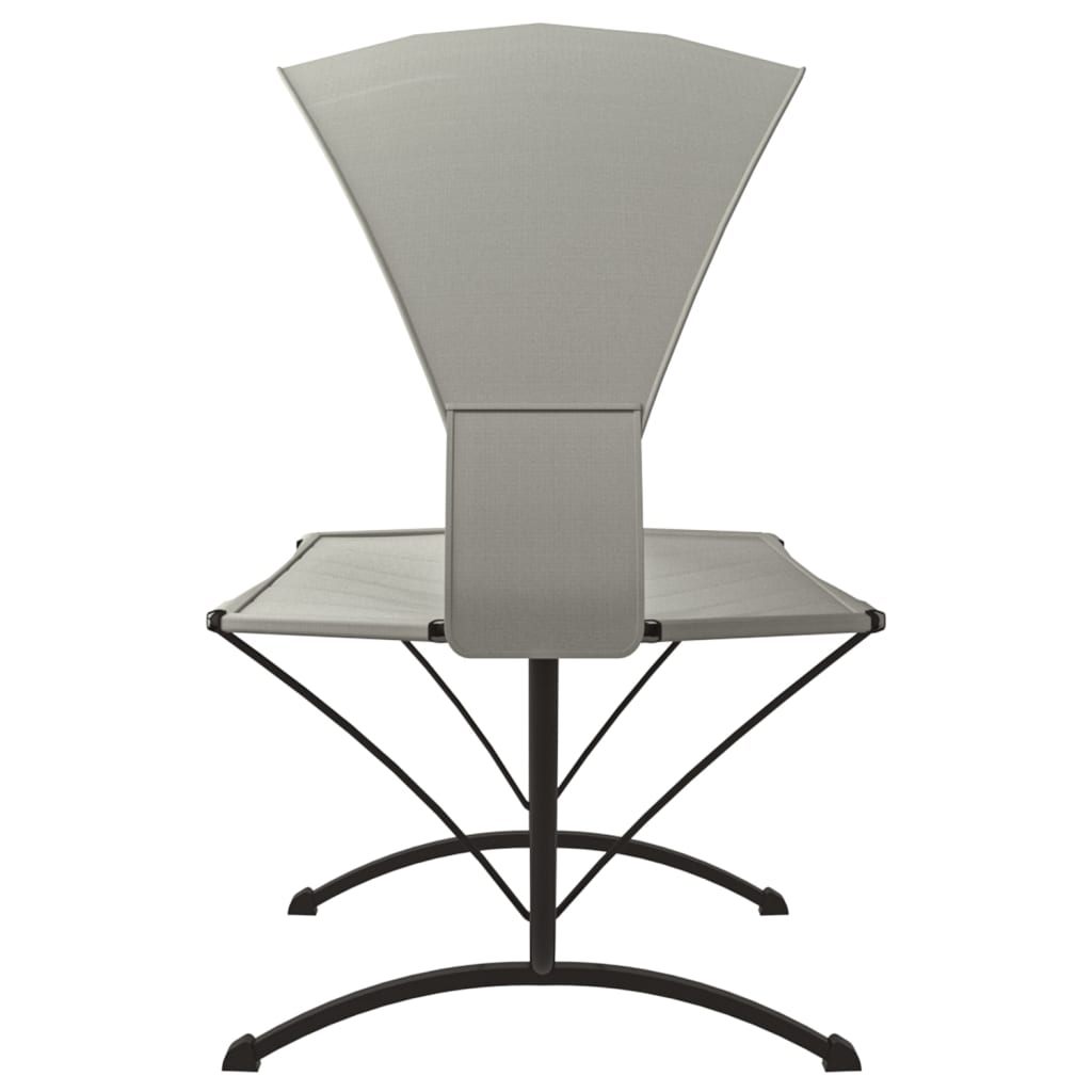 Krevet za sjedenje na otvorenom s krovom od krem ​​čelika i Oxford tkanine