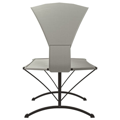 Krevet za sjedenje na otvorenom s krovom od krem ​​čelika i Oxford tkanine