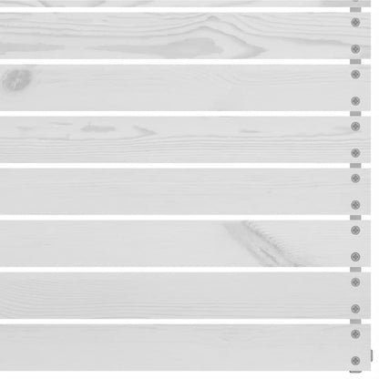 2-Sitzer-Gartensofa Weiß Kiefer Massivholz