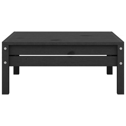 3-tlg. Garten-Lounge-Set Schwarz Massivholz Kiefer