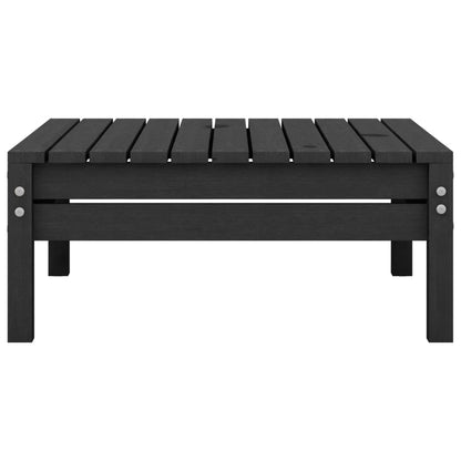 3-tlg. Garten-Lounge-Set Schwarz Massivholz Kiefer