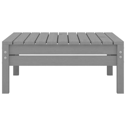 5-tlg. Garten-Lounge-Set Grau Kiefer Massivholz