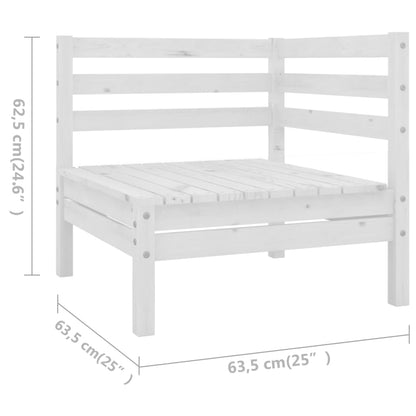 8-piece garden lounge set solid pine white