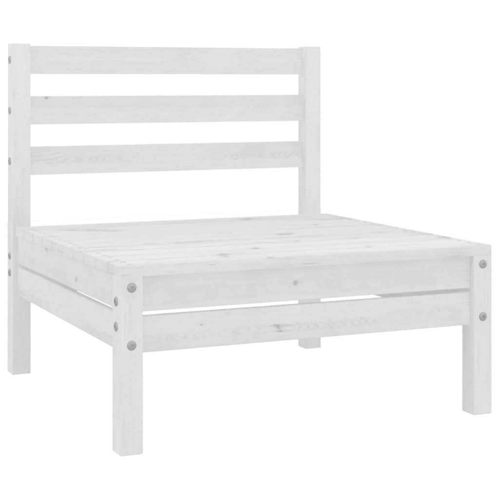 13-piece garden lounge set solid pine white