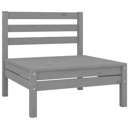 13-piece garden lounge set solid pine grey