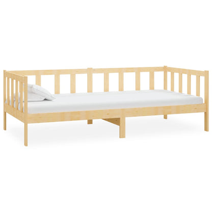 Day bed with mattress 90x200 cm solid pine wood