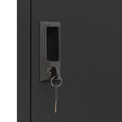 Schließfachschrank Anthrazit 38x40x180 cm Stahl