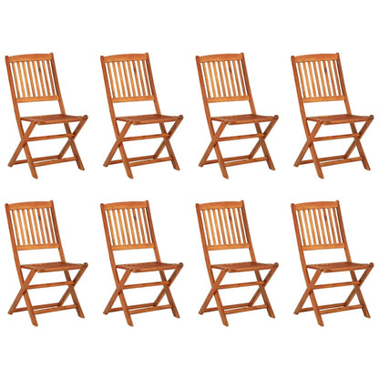 9-tlg. Garten-Essgruppe 220x90x75 cm Massivholz Akazie