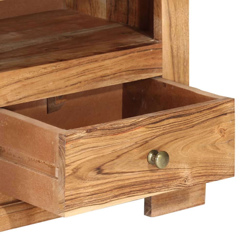 TV ormarić od punog bagremovog drveta 110x30x40 cm smeđi