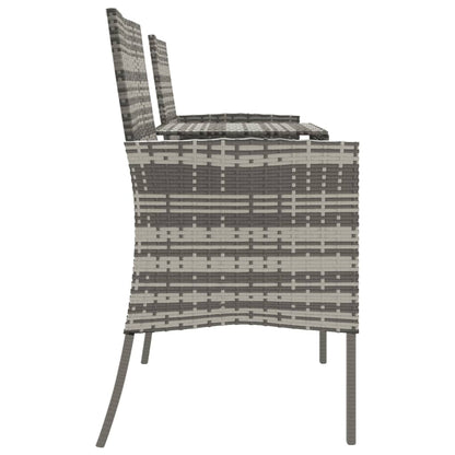 Dvosjed vrtna sofa sa stolićem za čaj poliratan antracit