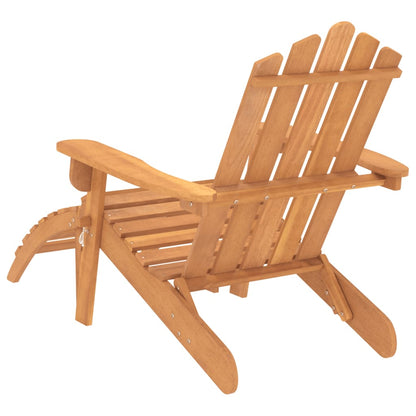Adirondack garden chair with footrest solid acacia wood