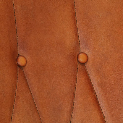 Schaukelstuhl Hellbraun Echtleder