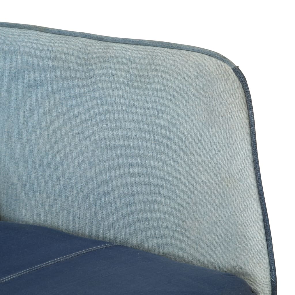 Schaukelsessel Blau Denim Patchwork Canvas