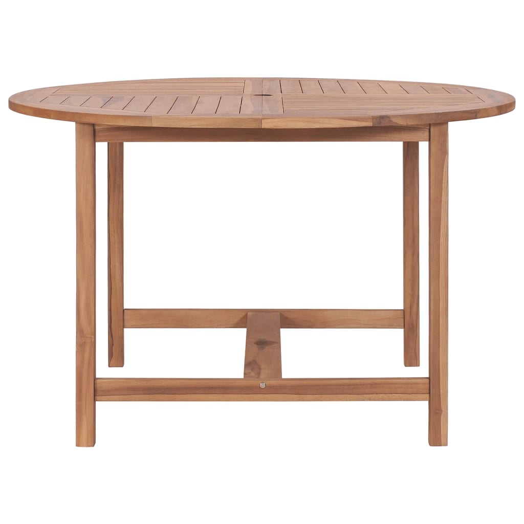 Garden dining table Ø110x75 cm solid teak wood