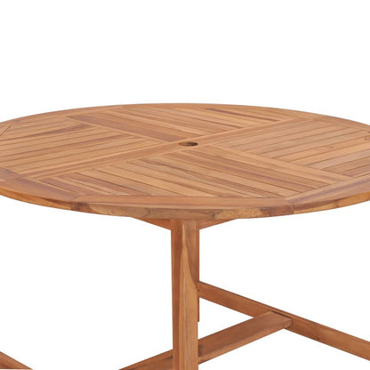 Garden dining table Ø110x75 cm solid teak wood