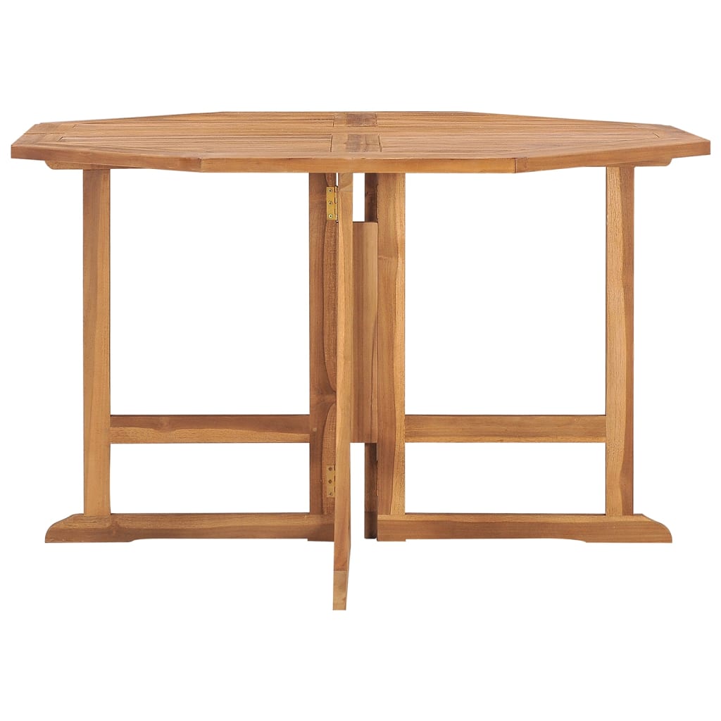Garden dining table foldable 110x110x75 cm solid teak wood