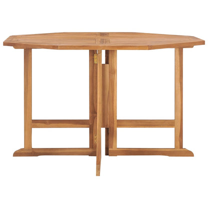 Garden dining table foldable 110x110x75 cm solid teak wood