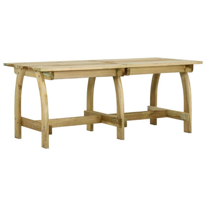 Garden table 220x74x75 cm pinewood impregnated