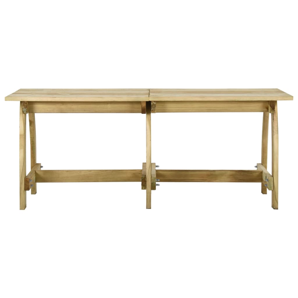 Garden table 220x74x75 cm pinewood impregnated
