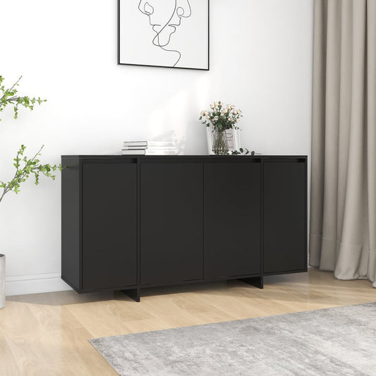 Sideboard Black 135x41x75 cm wood material