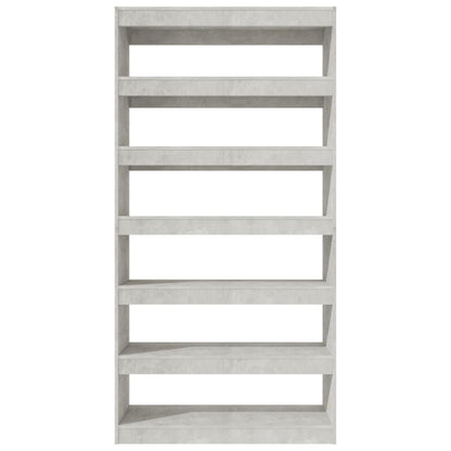 Bücherregal/Raumteiler Betongrau 100x30x198 cm Holzwerkstoff