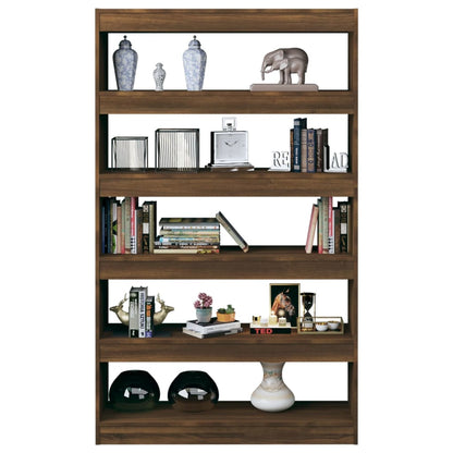 Bookcase/room divider brown oak look 100x30x166 cm