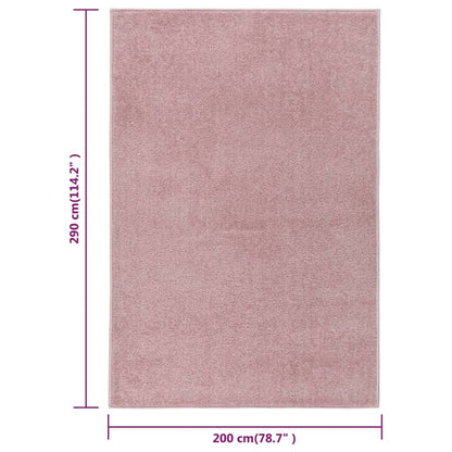 Carpet short pile 200x290 cm pink