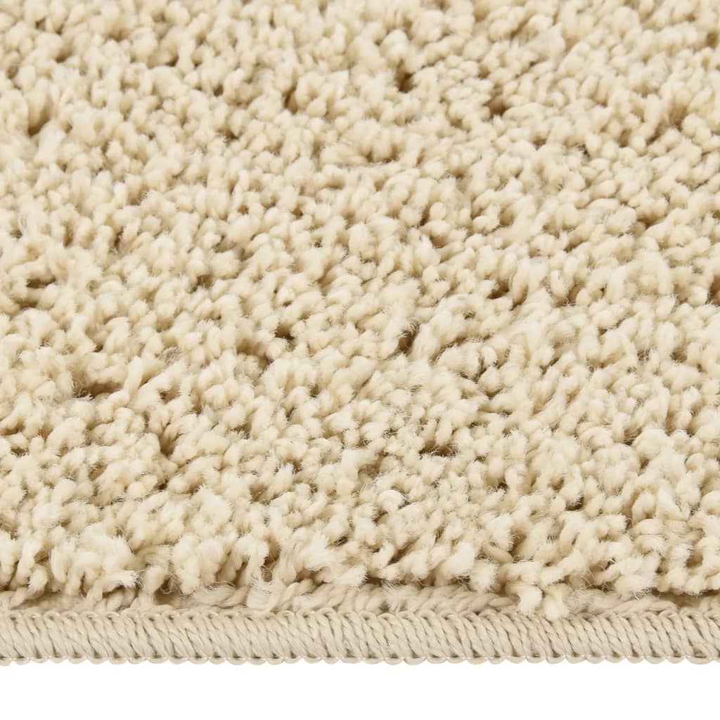 Shaggy rug cream 200x290 cm non-slip