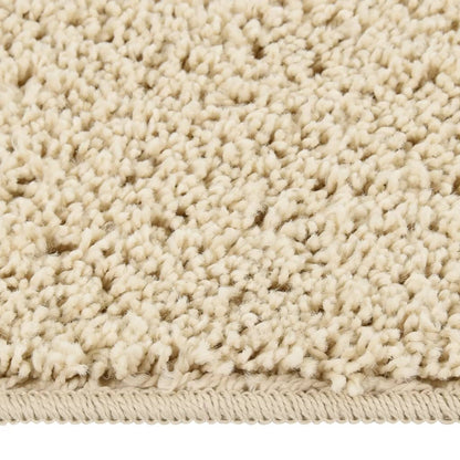 Shaggy rug cream 200x290 cm non-slip