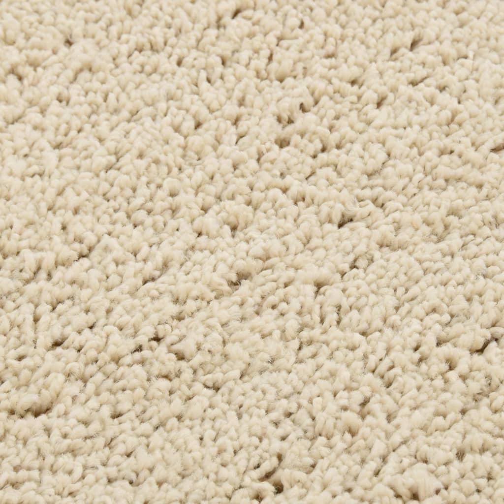 Shaggy rug cream 200x290 cm non-slip