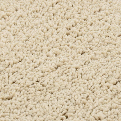 Shaggy rug cream 200x290 cm non-slip