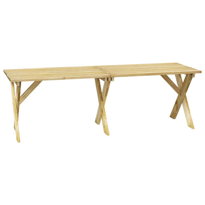 Garden table 220x73x70 cm pinewood impregnated