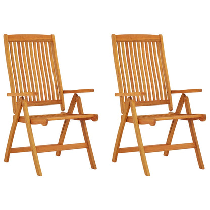 Folding garden chairs 2 pcs. Solid wood eucalyptus